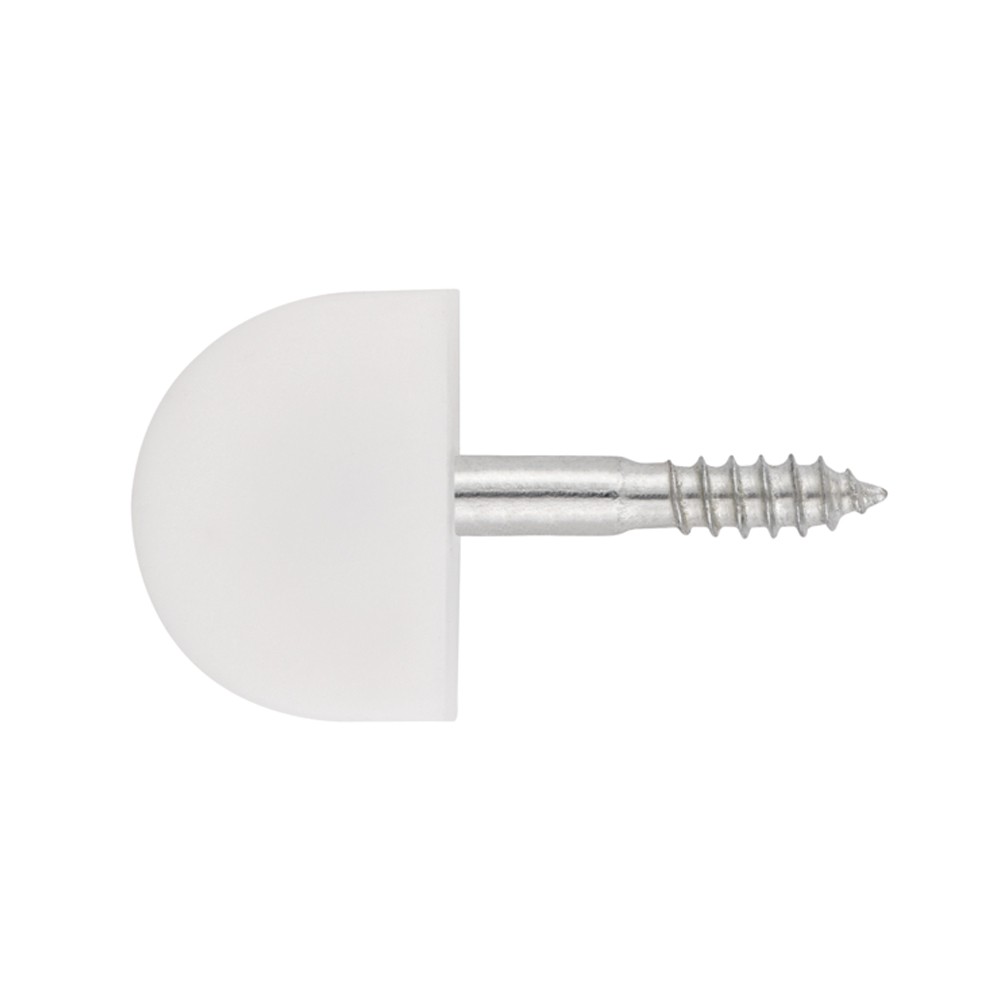 SV-NB [CP] Puntas clavado. Soporte vitrina blanco